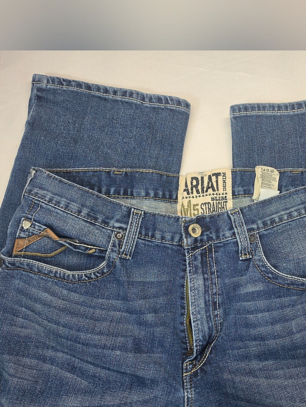 Ariat M5 Slim Straight Men’s Jeans 38x32 Western Cowboy Denim